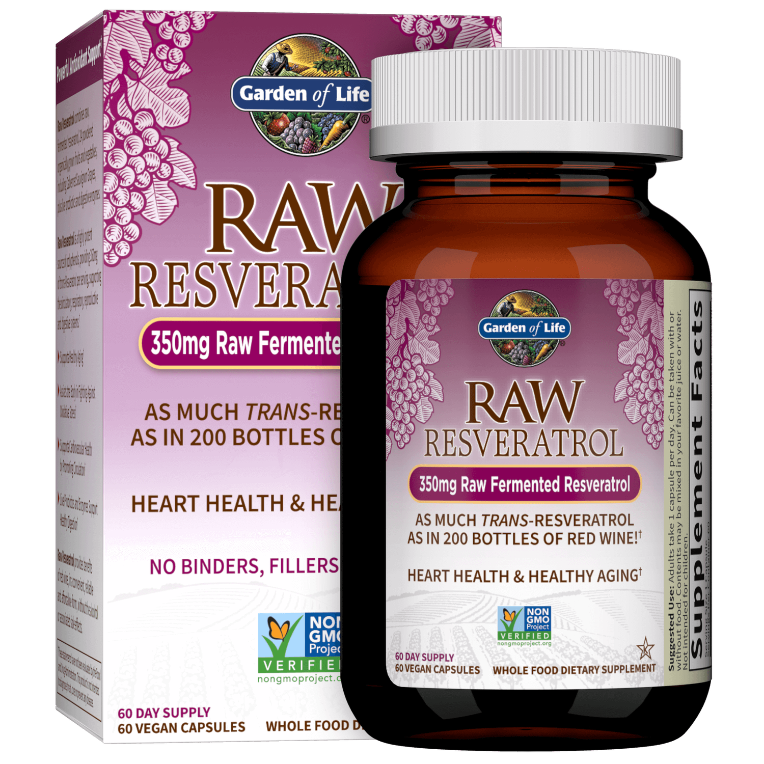 Raw Vegetarian Resveratrol - 60 Capsules 2 Raw Vegetarian Resveratrol - 60 Capsules - Image 2