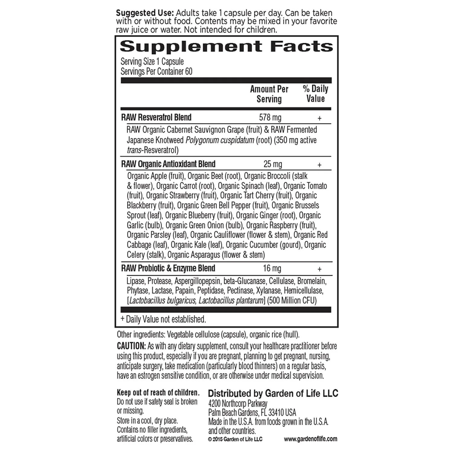 Raw Vegetarian Resveratrol - 60 Capsules 3 Raw Vegetarian Resveratrol - 60 Capsules - Image 3