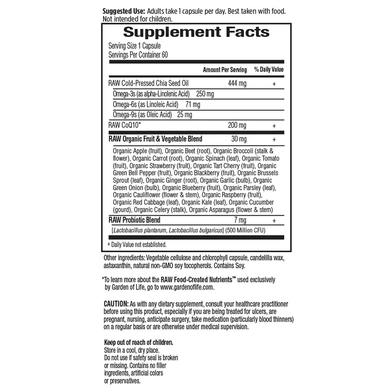 Raw Vegan CoQ10 - 60 Capsules 2 Raw Vegan CoQ10 - 60 Capsules - Image 2