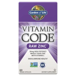 Vitamin Code Raw Zinc - 60 Capsules