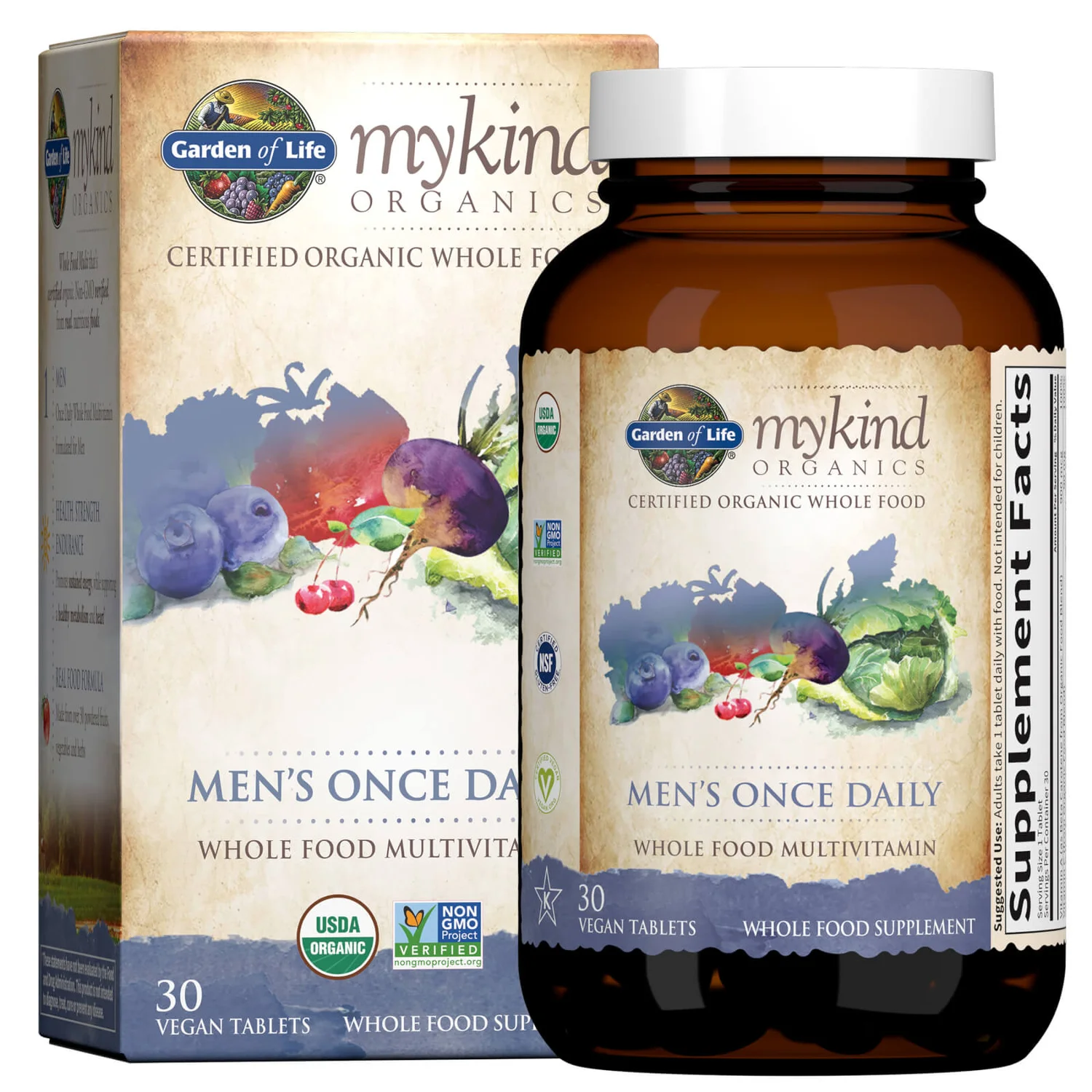 Mykind Organics Men's Once Daily - 30 Tablets 2 Mykind Organics Men's Once Daily - 30 Tablets - Image 2