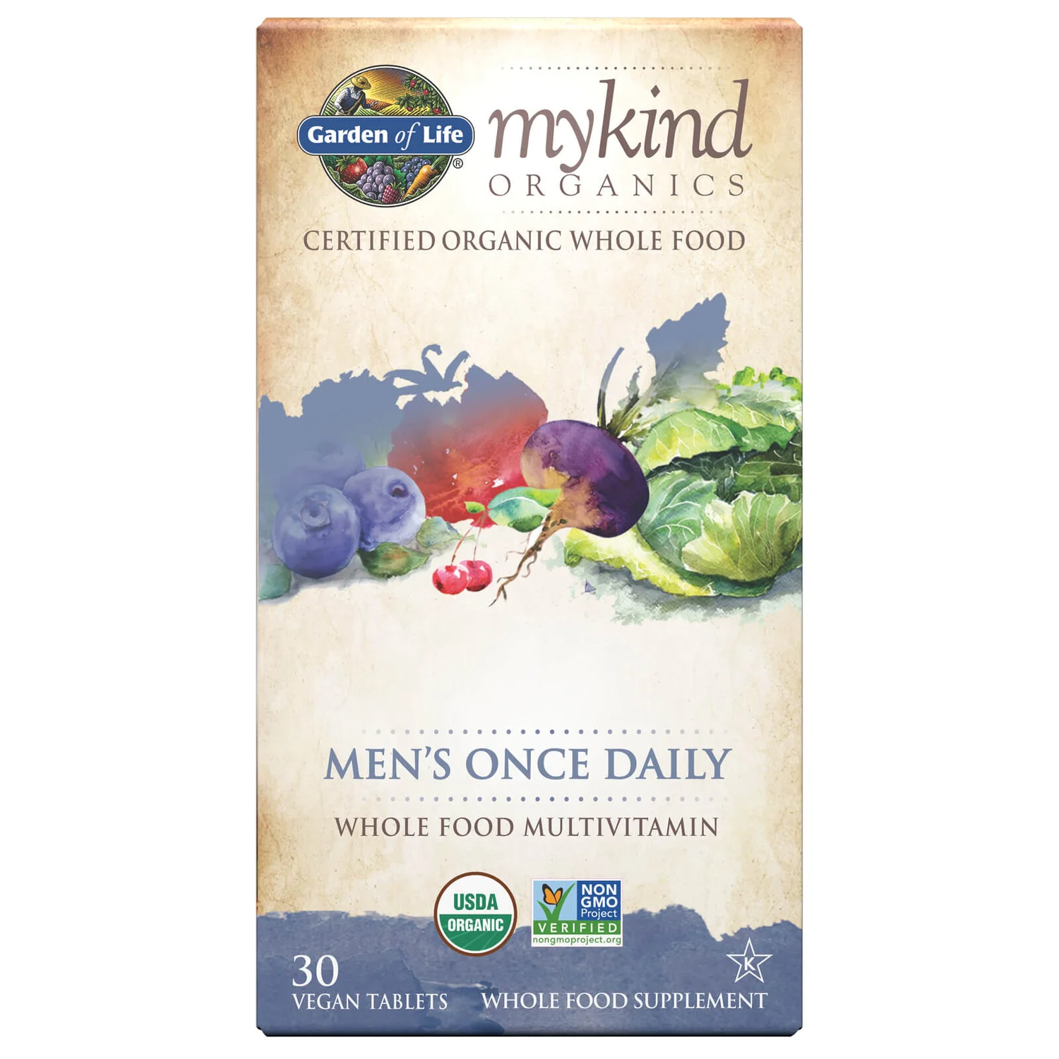 Mykind Organics Men's Once Daily - 30 Tablets 1 Mykind Organics Men's Once Daily - 30 Tablets