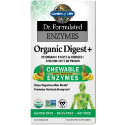 Enzymes Organic Digest+ - Tropical Fruit - 90 Chewables