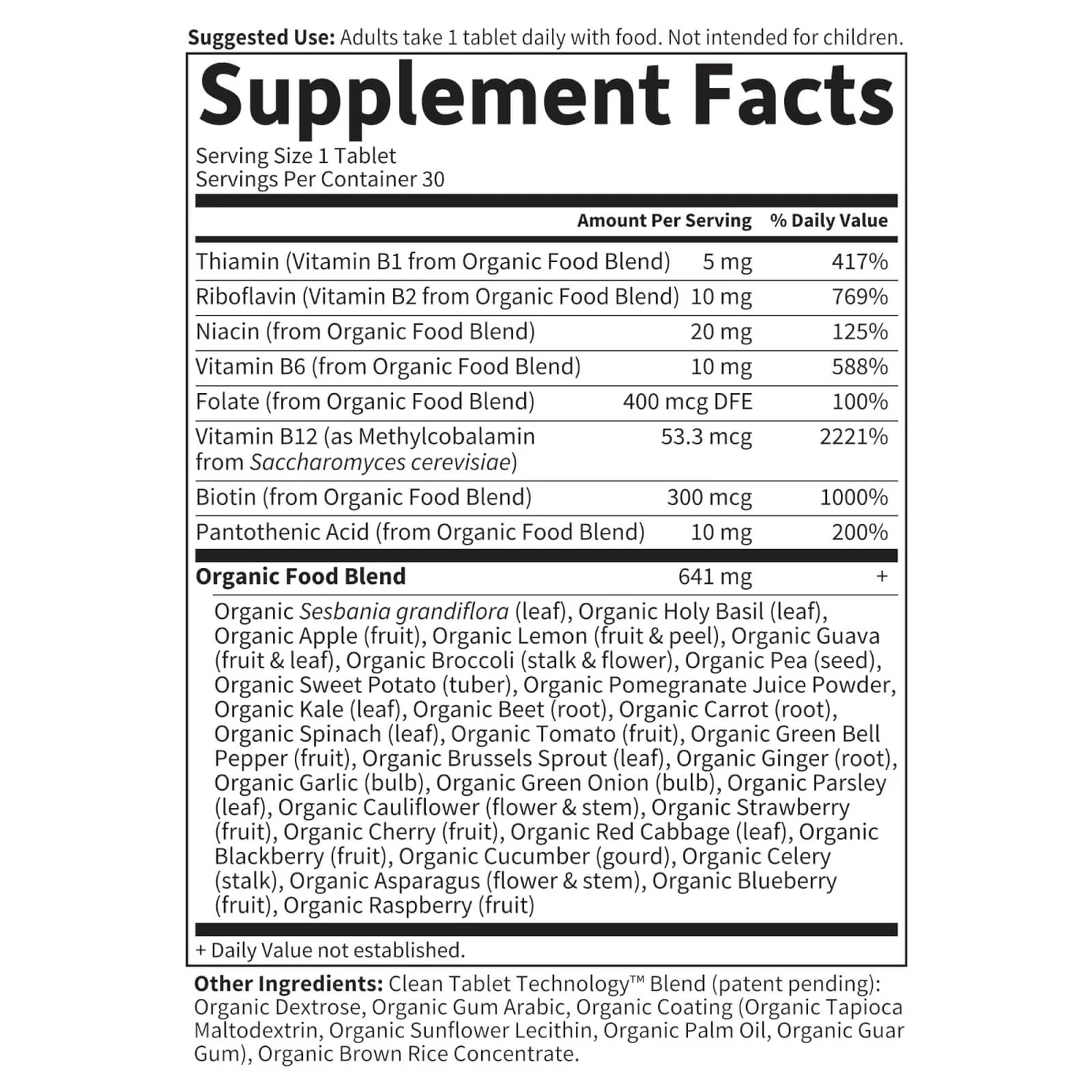 Mykind Organics B-Complex - 30 Tablets 3 Mykind Organics B-Complex - 30 Tablets - Image 3