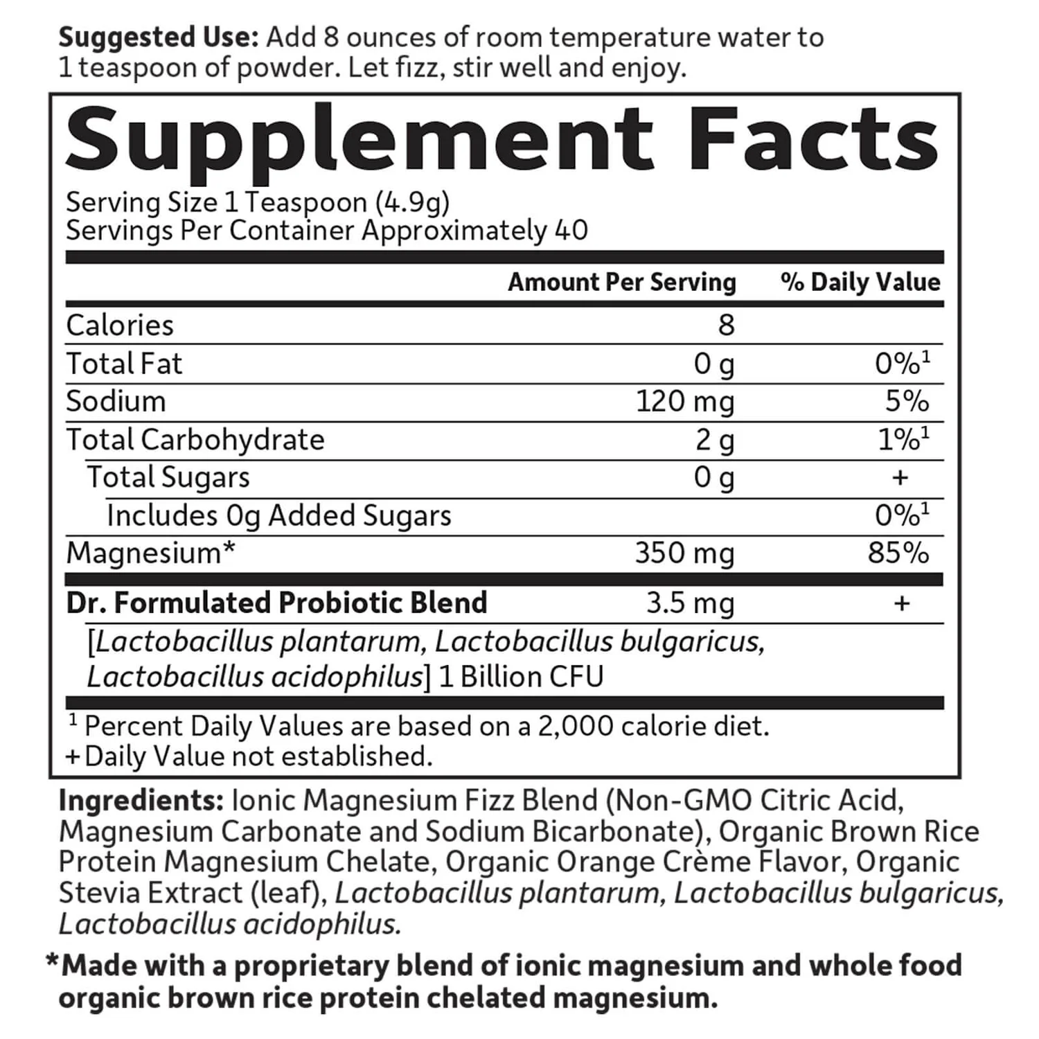 Whole Food Magnesium - Orange - 197.4g 2 Whole Food Magnesium - Orange - 197.4g - Image 2