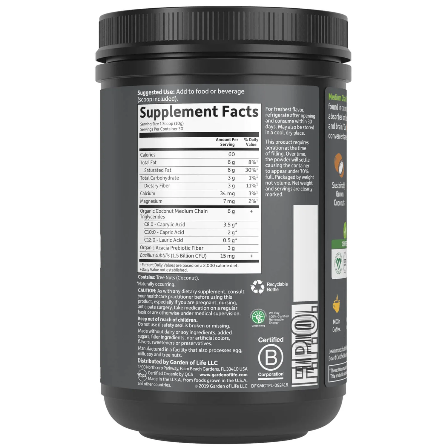 Keto Organic MCT Powder - 300g 3 Keto Organic MCT Powder - 300g - Image 3