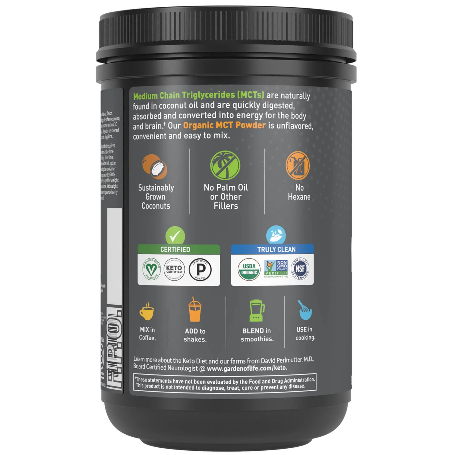 Keto Organic MCT Powder - 300g 2 Keto Organic MCT Powder - 300g - Image 2