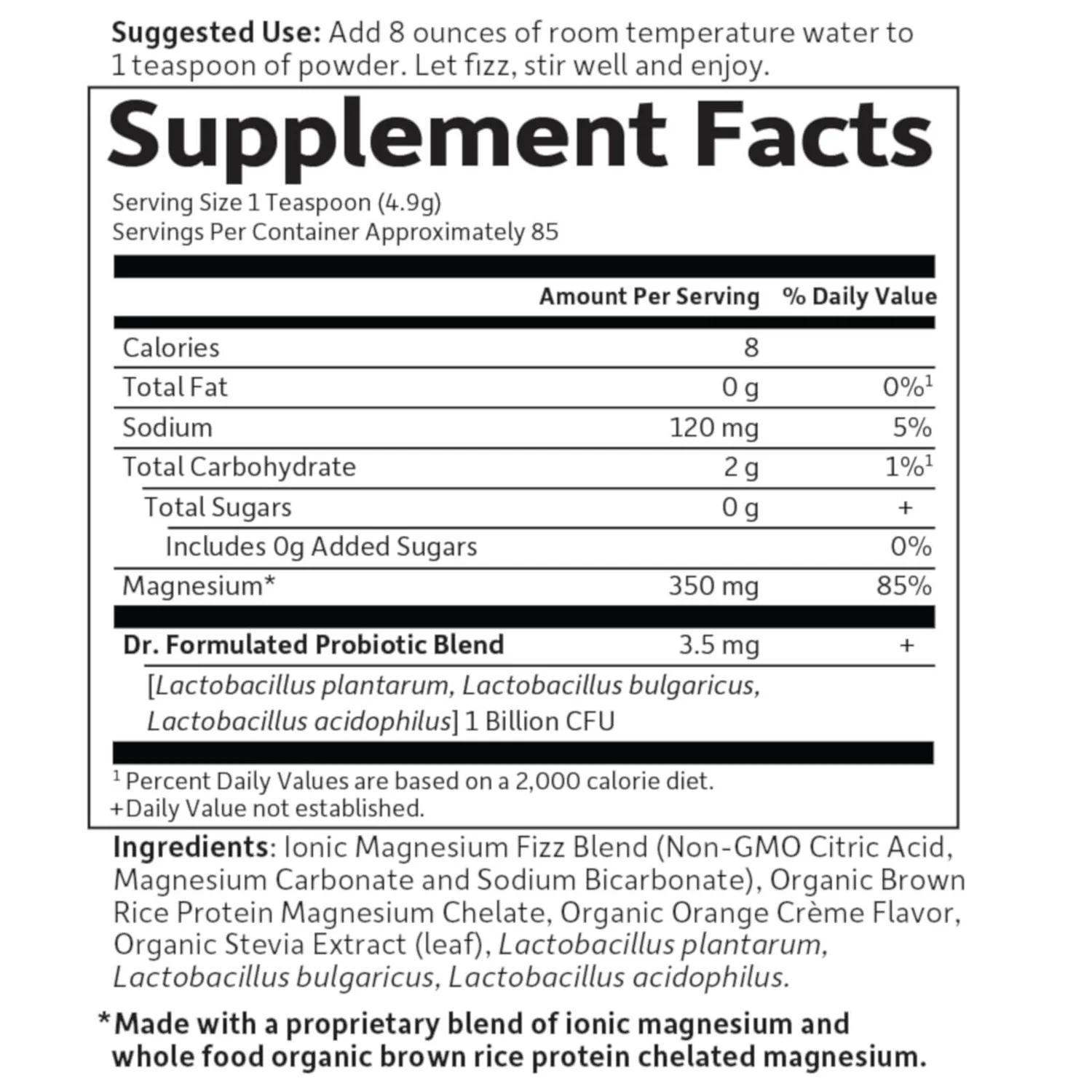 Whole Food Magnesium - Orange - 419.5g 2 Whole Food Magnesium - Orange - 419.5g - Image 2