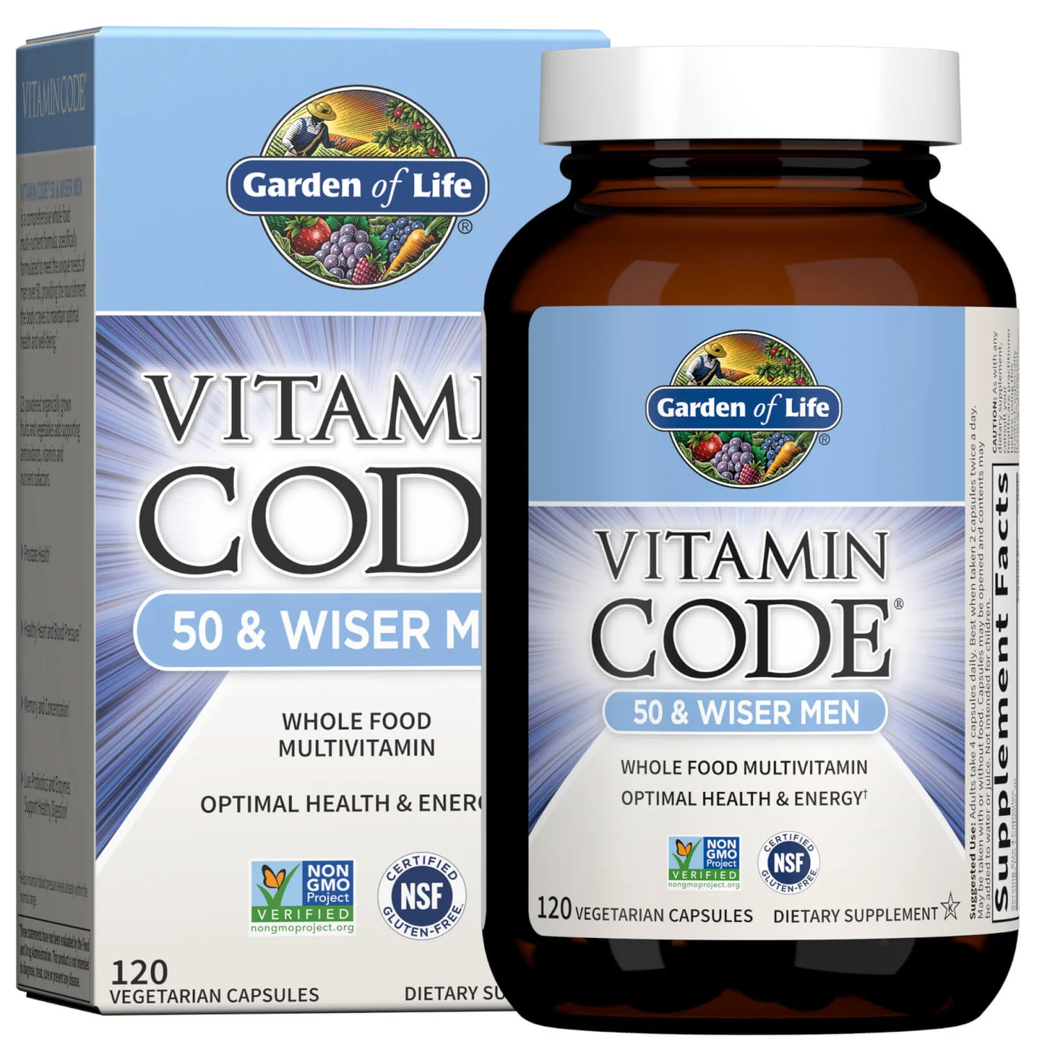 Vitamin Code Men 50+ And Wiser - 120 Capsules 2 Vitamin Code Men 50+ And Wiser - 120 Capsules - Image 2