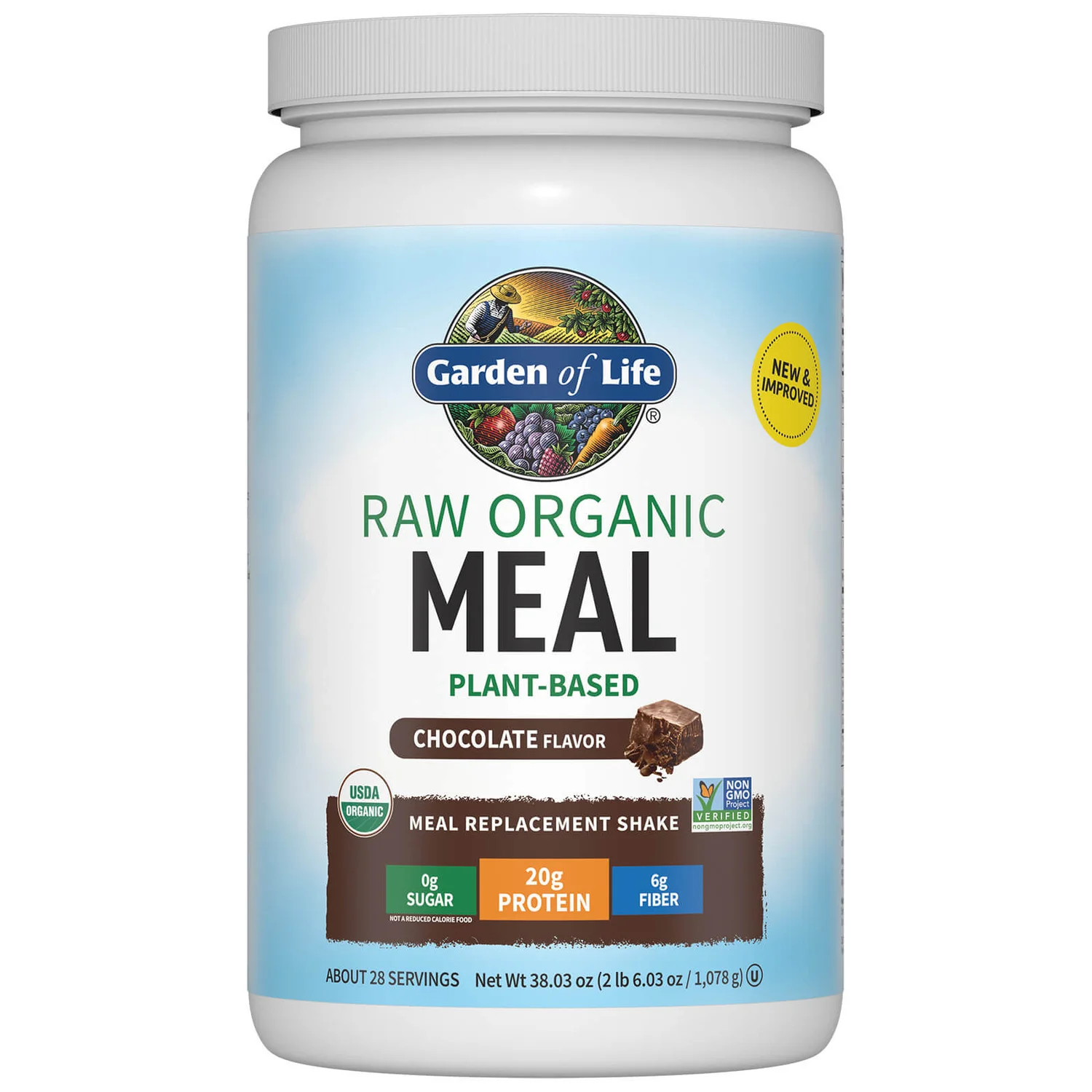 Raw Organic All-In-One Shake - Chocolate - 1078g 1 Raw Organic All-In-One Shake - Chocolate - 1078g