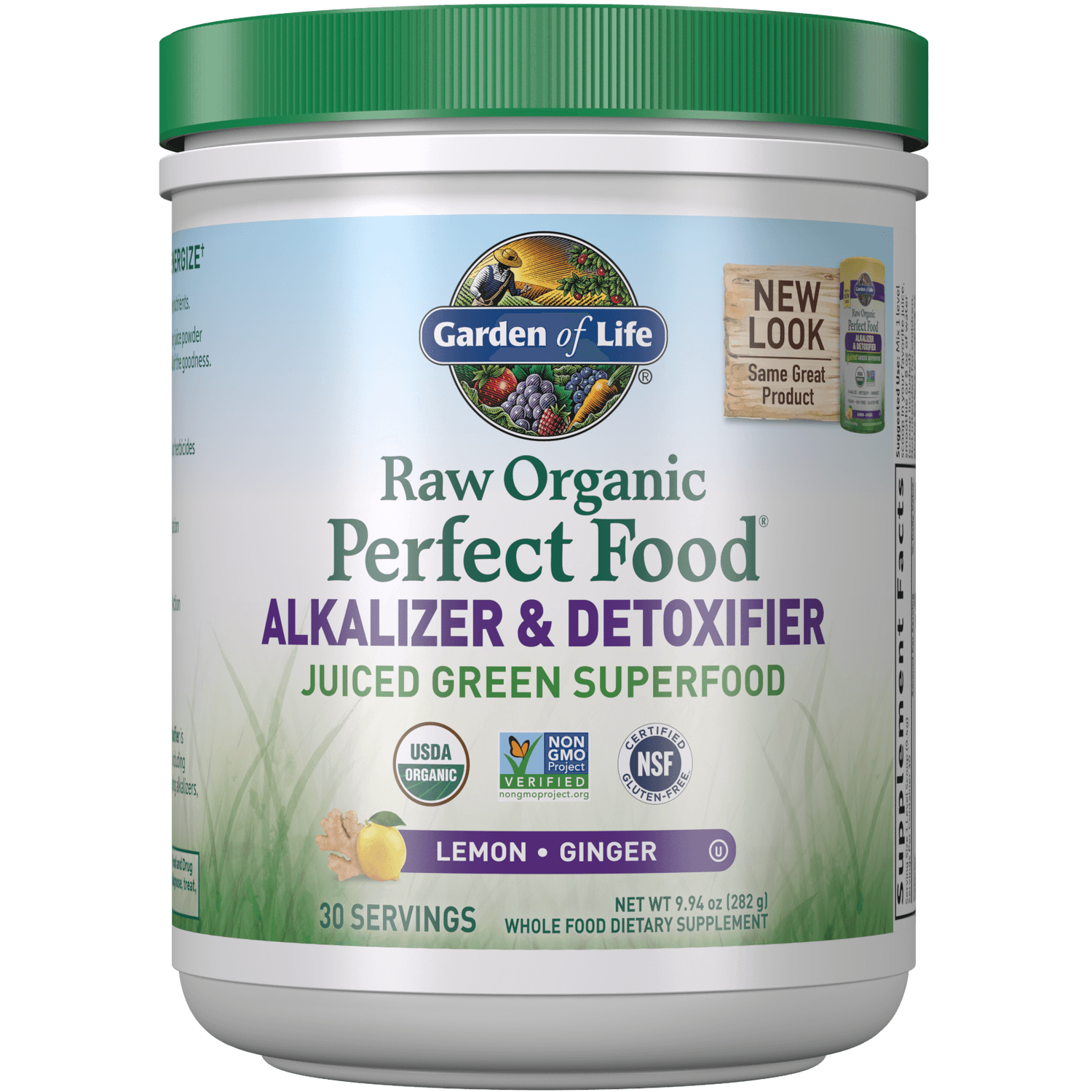 Raw Organic Perfect Food Alkalizer And Detoxifier - Lemon-Ginger - 282g 1 Raw Organic Perfect Food Alkalizer And Detoxifier - Lemon-Ginger - 282g