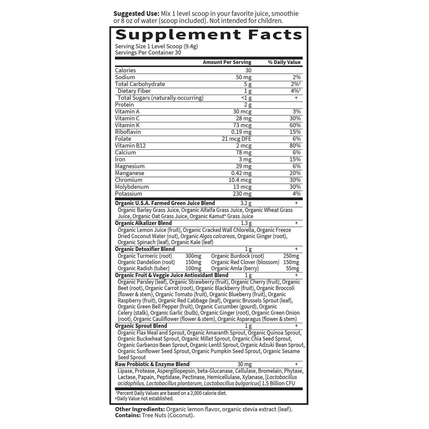 Raw Organic Perfect Food Alkalizer And Detoxifier - Lemon-Ginger - 282g 2 Raw Organic Perfect Food Alkalizer And Detoxifier - Lemon-Ginger - 282g - Image 2