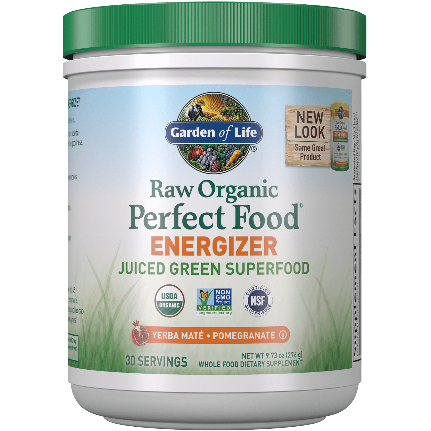 Raw Organic Perfect Food Energizer - Yerba Mate Pomegranate - 276g 1 Raw Organic Perfect Food Energizer - Yerba Mate Pomegranate - 276g