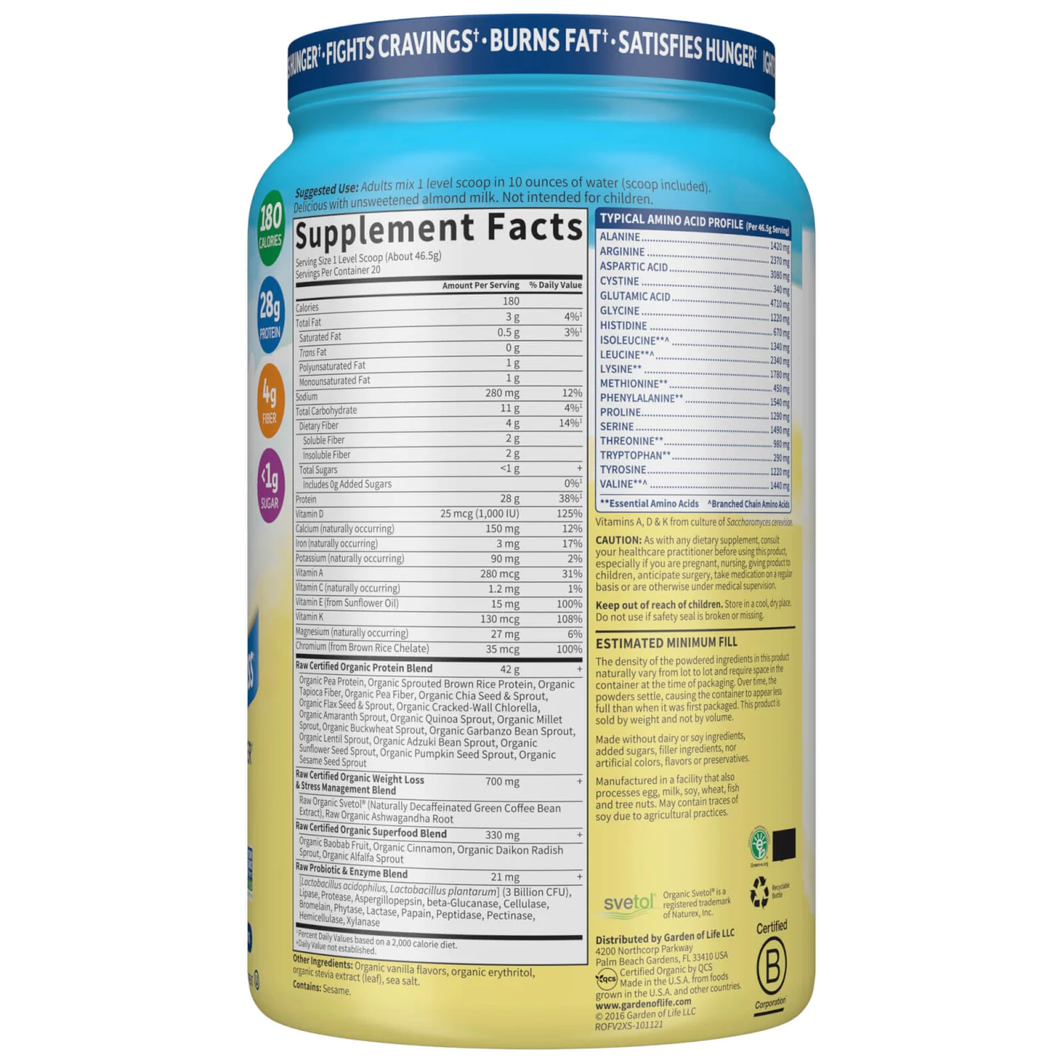 Raw Organic Fit - Vanilla - 930g 3 Raw Organic Fit - Vanilla - 930g - Image 3