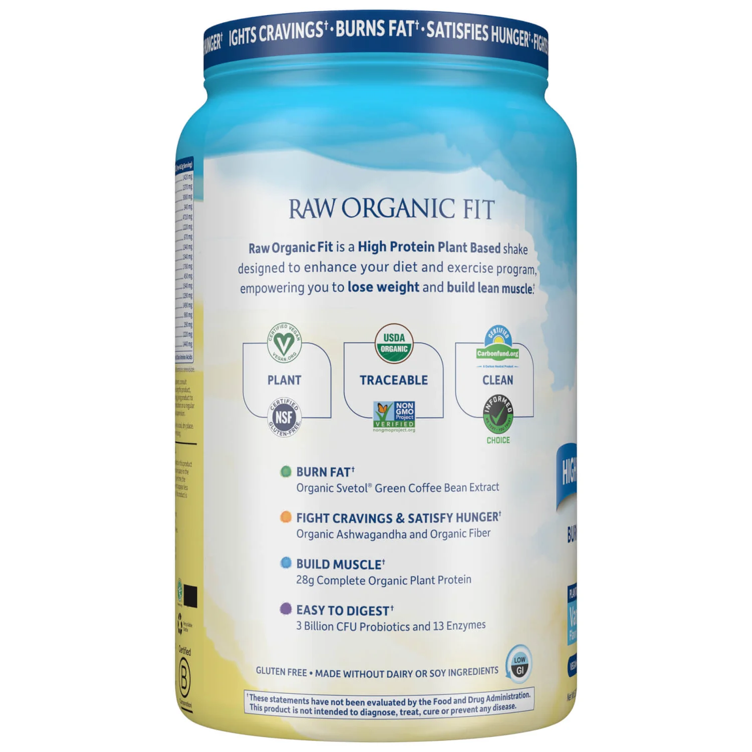 Raw Organic Fit - Vanilla - 930g 2 Raw Organic Fit - Vanilla - 930g - Image 2