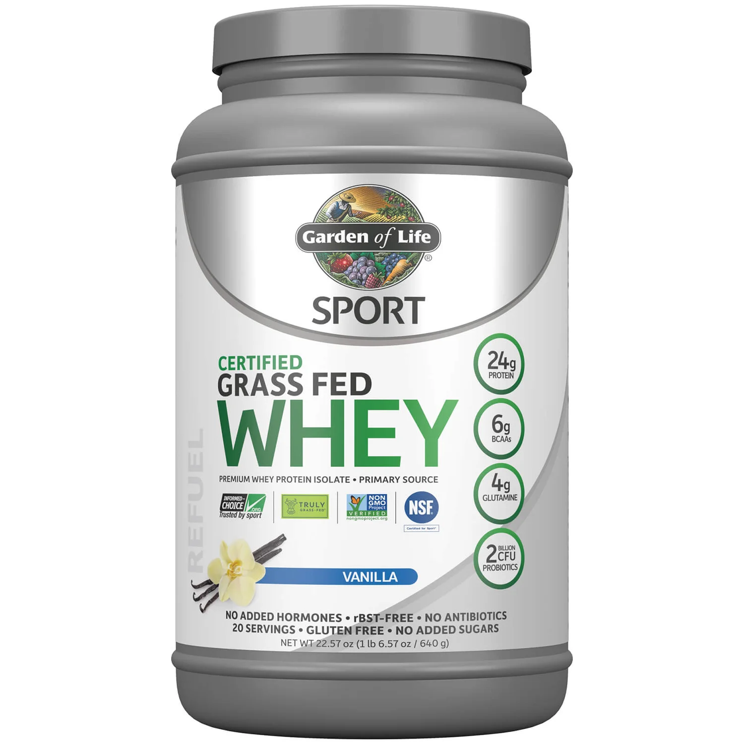 Sport Grass Fed Whey - Vanilla - 640g 1 Sport Grass Fed Whey - Vanilla - 640g