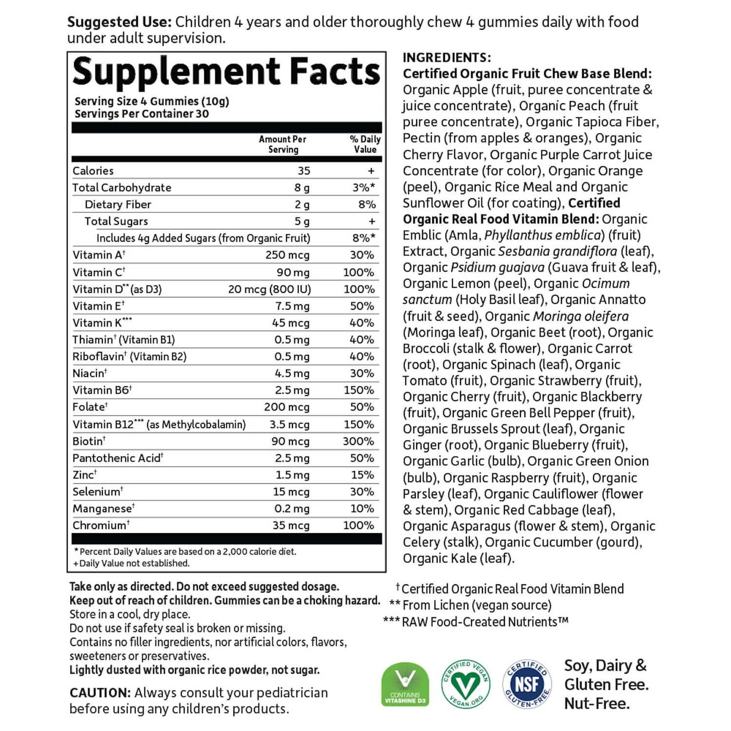 Mykind Organics Kids Multi Gummies - Cherry - 120 Gummies 2 Mykind Organics Kids Multi Gummies - Cherry - 120 Gummies - Image 2