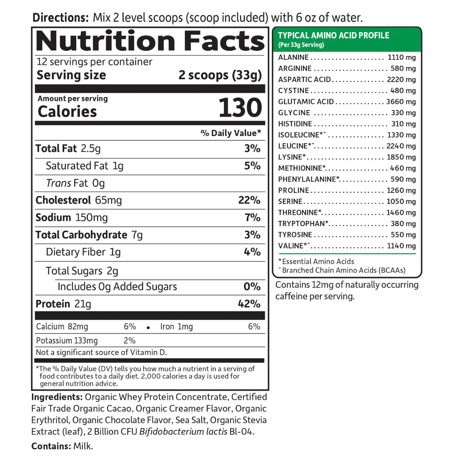 Organic Grass Fed Whey - Chocolate - 396g 4 Organic Grass Fed Whey - Chocolate - 396g - Image 4