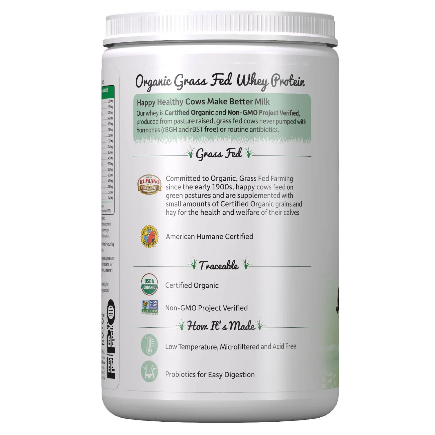 Organic Grass Fed Whey - Chocolate - 396g 2 Organic Grass Fed Whey - Chocolate - 396g - Image 2
