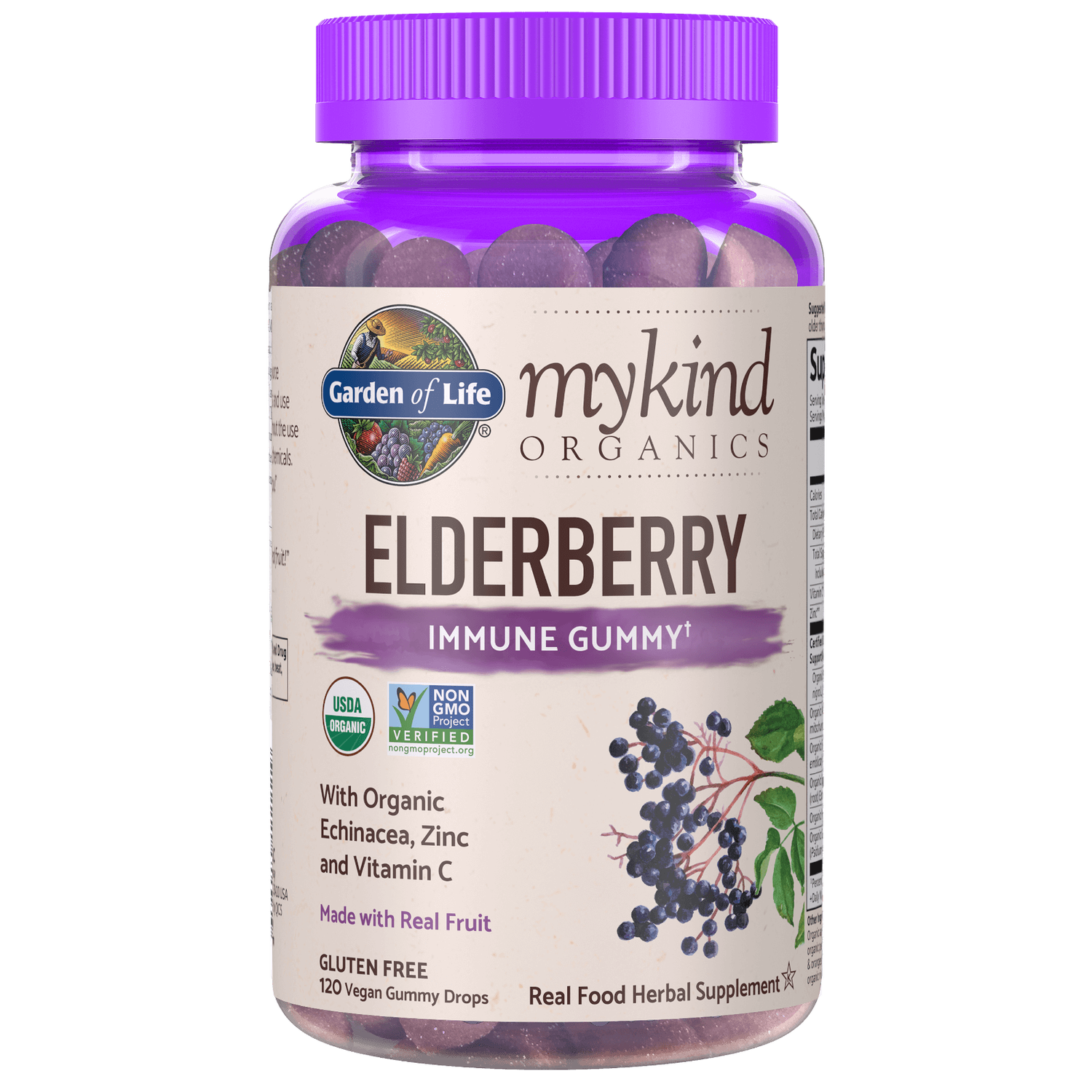 Mykind Organics Herbal Elderberry - 120 Gummies 1 Mykind Organics Herbal Elderberry - 120 Gummies