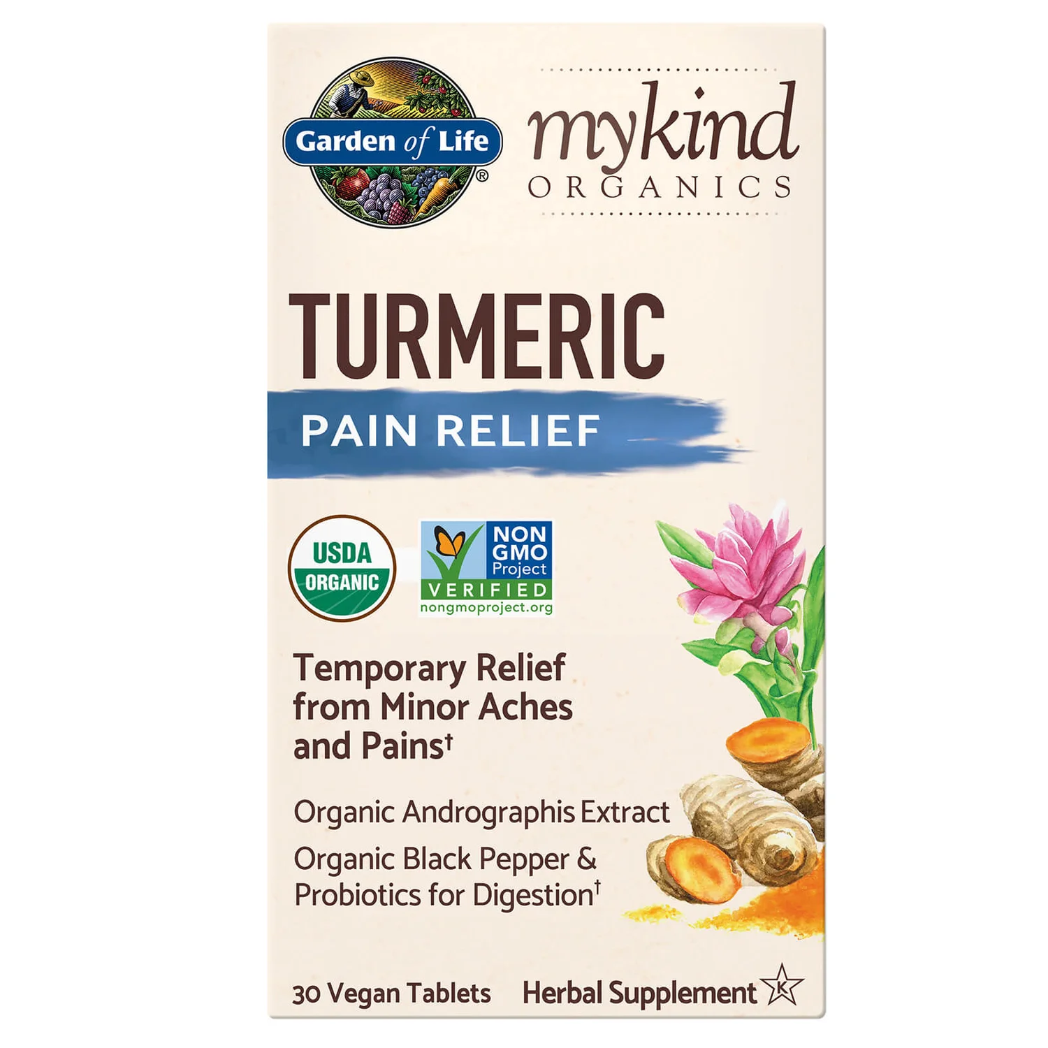 Mykind Organics Herbal Turmeric - Pain Relief - 30 Tablets 1 Mykind Organics Herbal Turmeric - Pain Relief - 30 Tablets