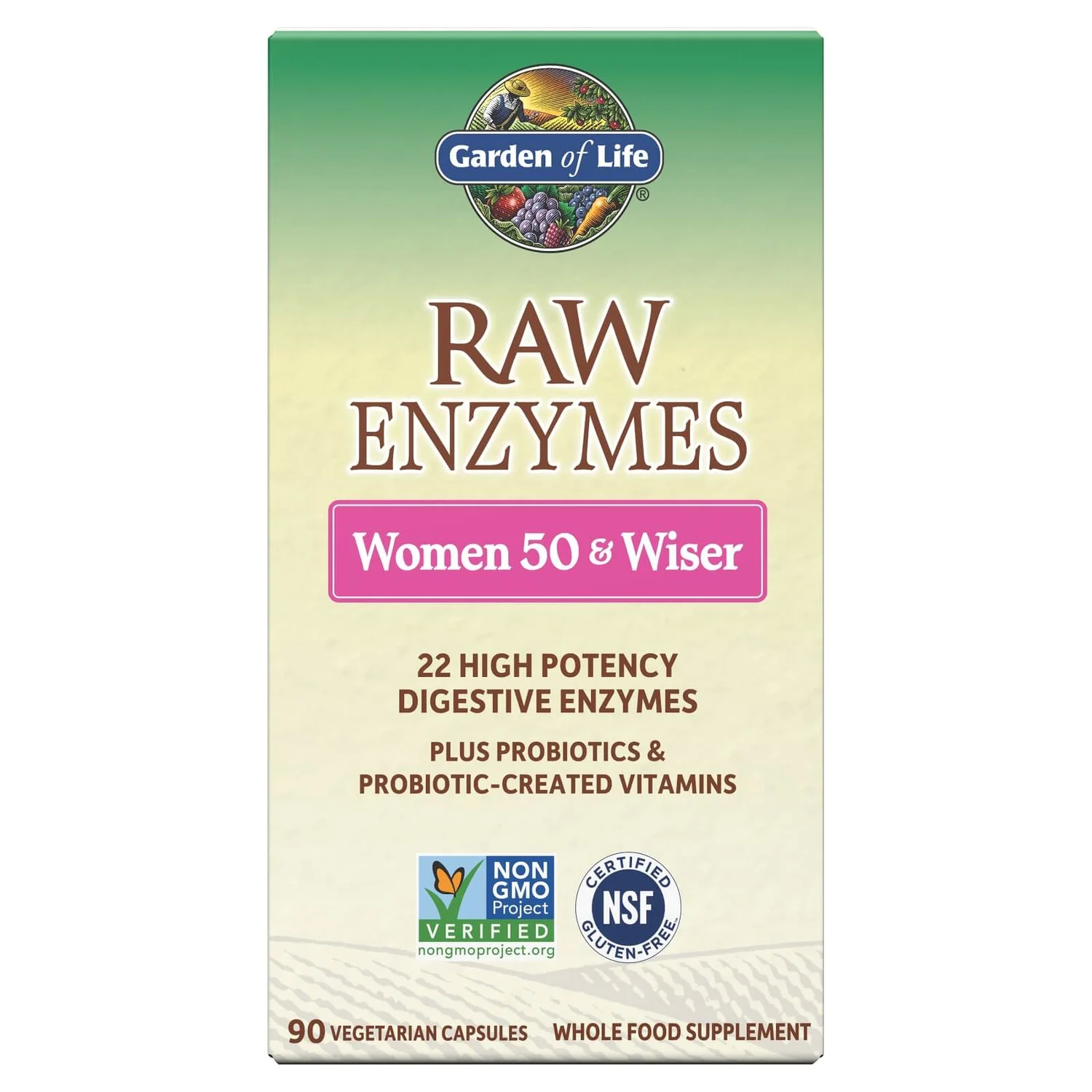 Raw Enzymes Women 50+ And Wiser - 90 Capsules 1 Raw Enzymes Women 50+ And Wiser - 90 Capsules
