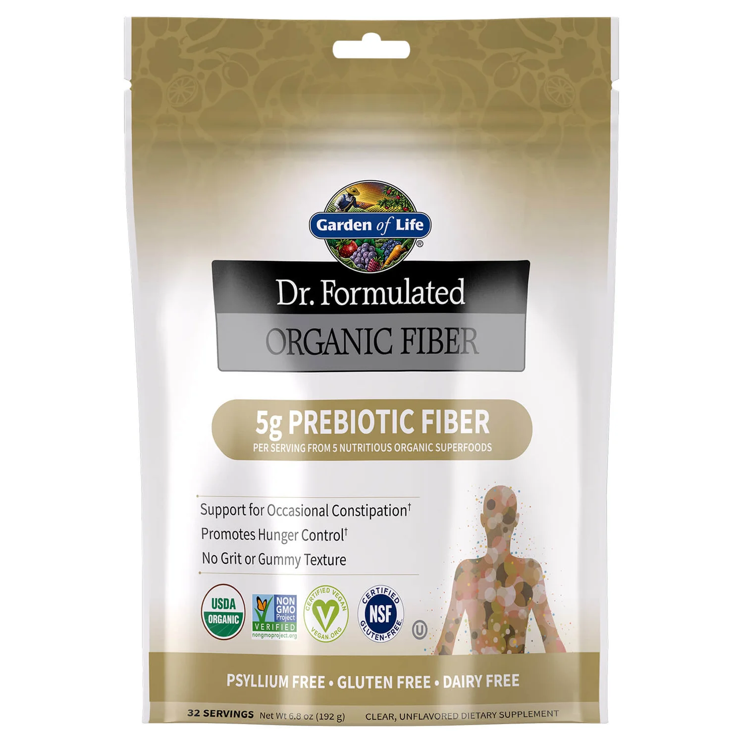 Dr. Formulated Organic Fiber Unflavored 192g Powder 1 Dr. Formulated Organic Fiber Unflavored 192g Powder