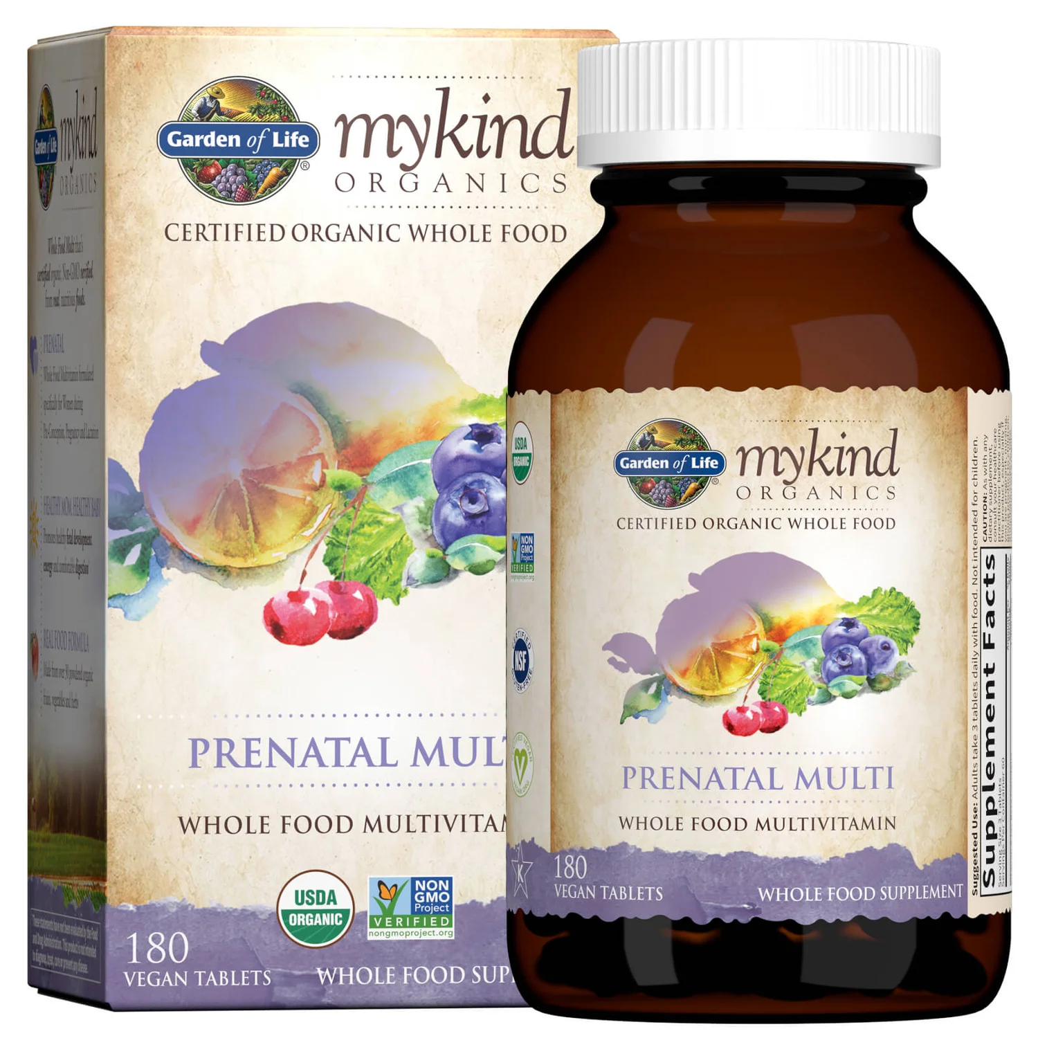 Mykind Organics Pre-Natal Multi Vitamins - 180 Tablets 2 Mykind Organics Pre-Natal Multi Vitamins - 180 Tablets - Image 2