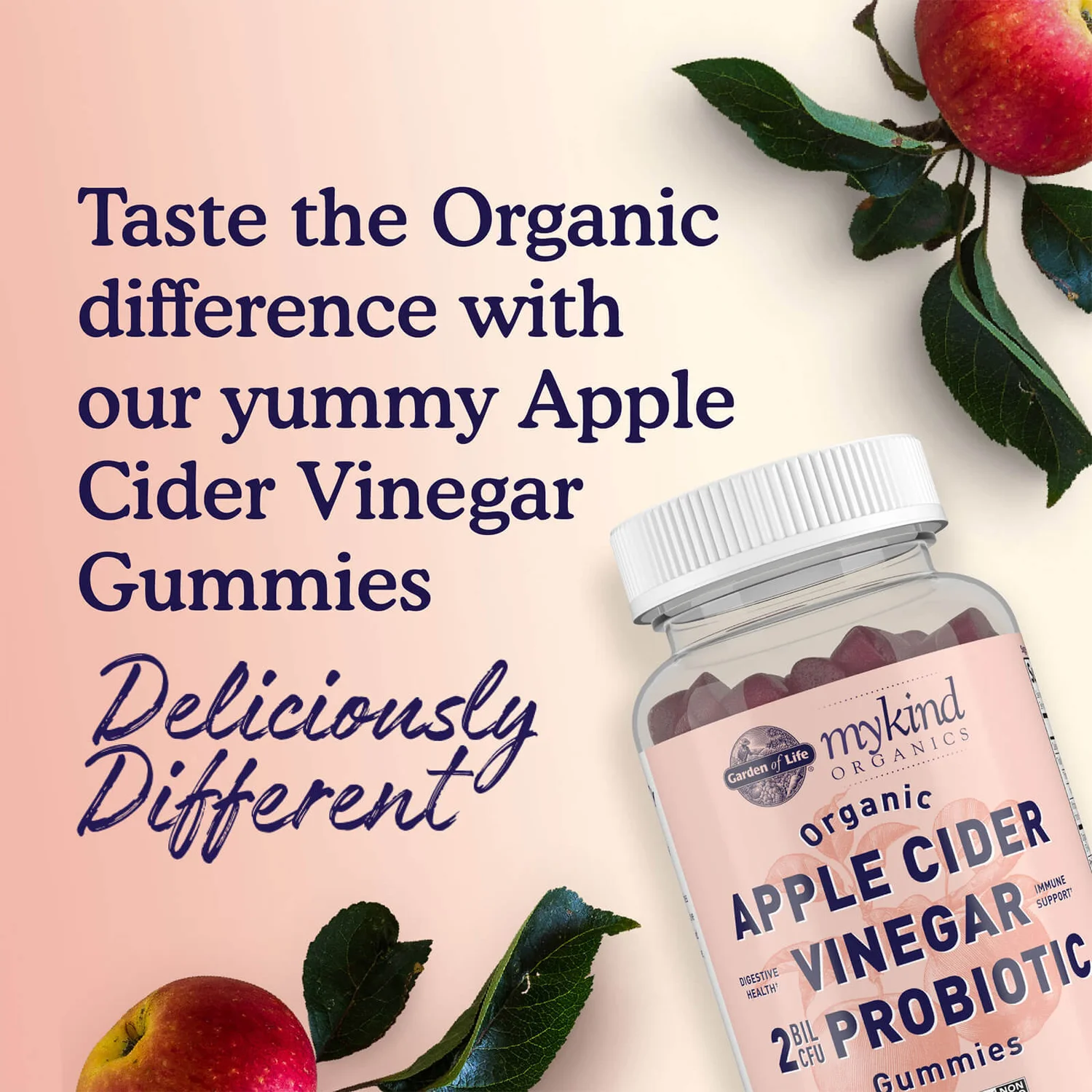 Mykind Organics Apple Cider Vinegar 2 Billions CFU Microbiomes - 60 Gummies 4 Mykind Organics Apple Cider Vinegar 2 Billions CFU Microbiomes - 60 Gummies - Image 4