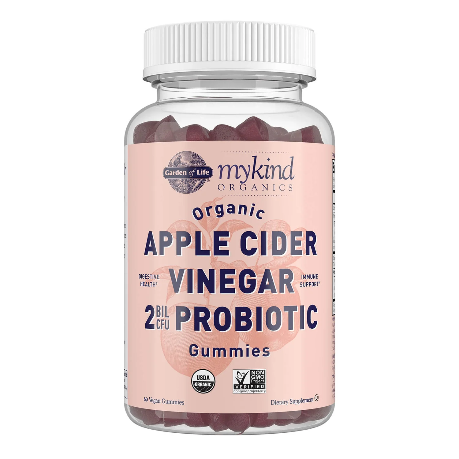 Mykind Organics Apple Cider Vinegar 2 Billions CFU Microbiomes - 60 Gummies 1 Mykind Organics Apple Cider Vinegar 2 Billions CFU Microbiomes - 60 Gummies