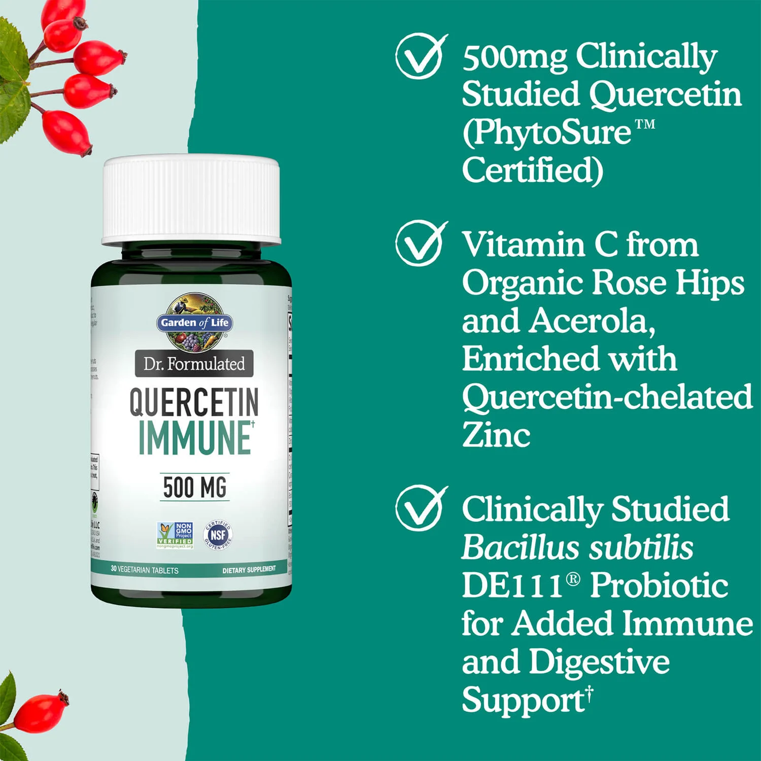 Quercetin 500mg - Immune - 30 Tablets 8 Quercetin 500mg - Immune - 30 Tablets - Image 8