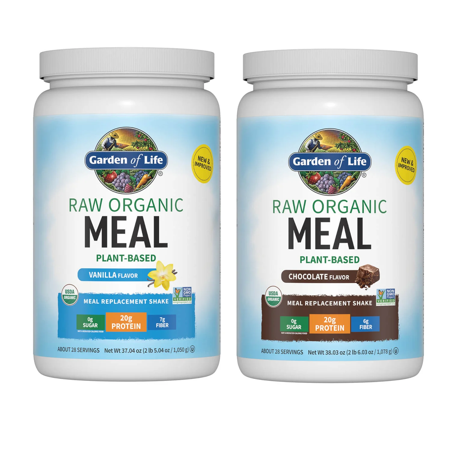 Raw Organic All-in-One Shake Bundle – Vanilla & Chocolate 1 Raw Organic All-in-One Shake Bundle – Vanilla & Chocolate