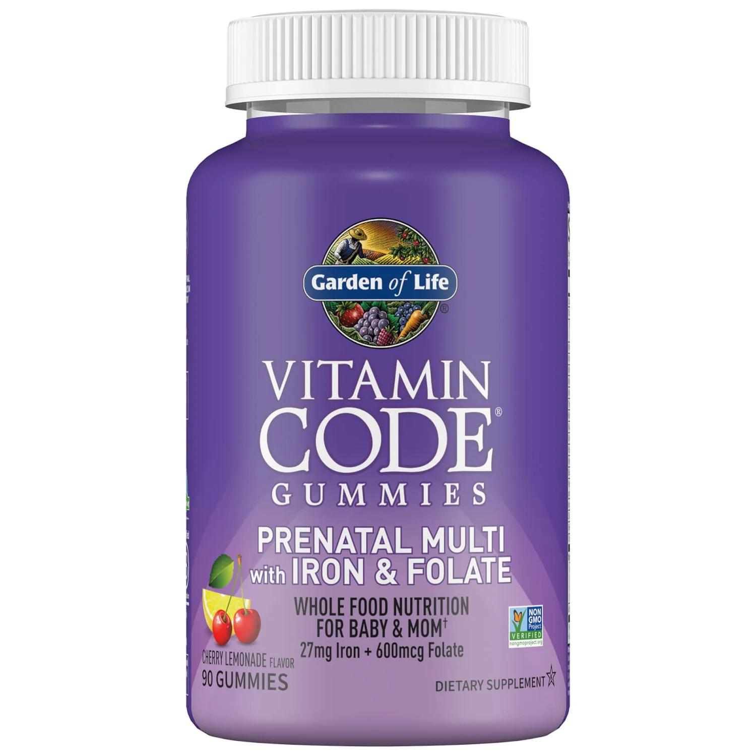 Vitamin Code Prenatal With Iron & Folic Acid Gummies - Cherry Lemonade - 90 Gummies 1 Vitamin Code Prenatal With Iron & Folic Acid Gummies - Cherry Lemonade - 90 Gummies