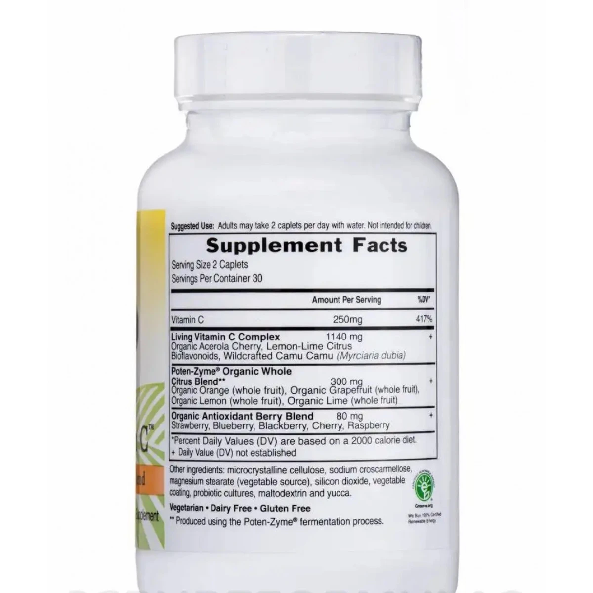 Garden Of Life Living Multi Vitamin C - 60 Vegetarian Caplets 2 Garden Of Life Living Multi Vitamin C - 60 Vegetarian Caplets - Image 2