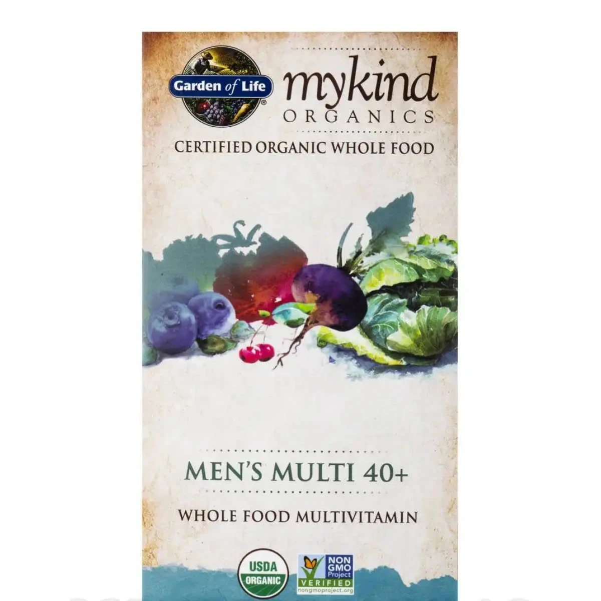 Garden Of Life Mykind Organics Men's Multi 40+ - 60 Vegan Tablets 2 Garden Of Life Mykind Organics Men's Multi 40+ - 60 Vegan Tablets - Image 2