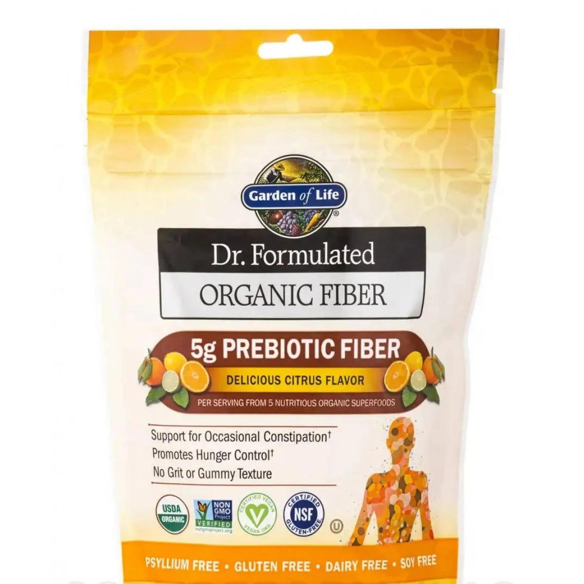 Garden Of Life Dr. Formulated Organic Fiber (5g Prebiotic Fiber), Citrus Flavor - 32 Vegan Servings (7.9 Oz) 1 Garden Of Life Dr. Formulated Organic Fiber (5g Prebiotic Fiber), Citrus Flavor - 32 Vegan Servings (7.9 Oz)