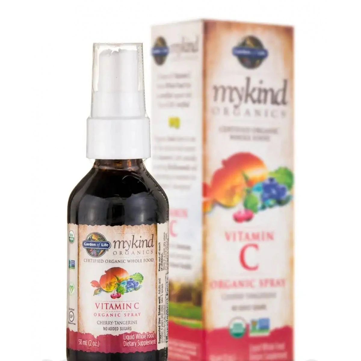 Garden Of Life Mykind Organics Vitamin C Organic Spray, Cherry-Tangerine - 2 Oz (58 Ml) 1 Garden Of Life Mykind Organics Vitamin C Organic Spray, Cherry-Tangerine - 2 Oz (58 Ml)