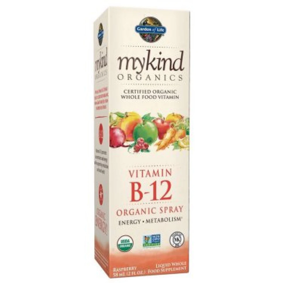 Garden Of Life Mykind Organics Vitamin B-12 Spray, Raspberry, 2 Fl Oz 1 Garden Of Life Mykind Organics Vitamin B-12 Spray, Raspberry, 2 Fl Oz