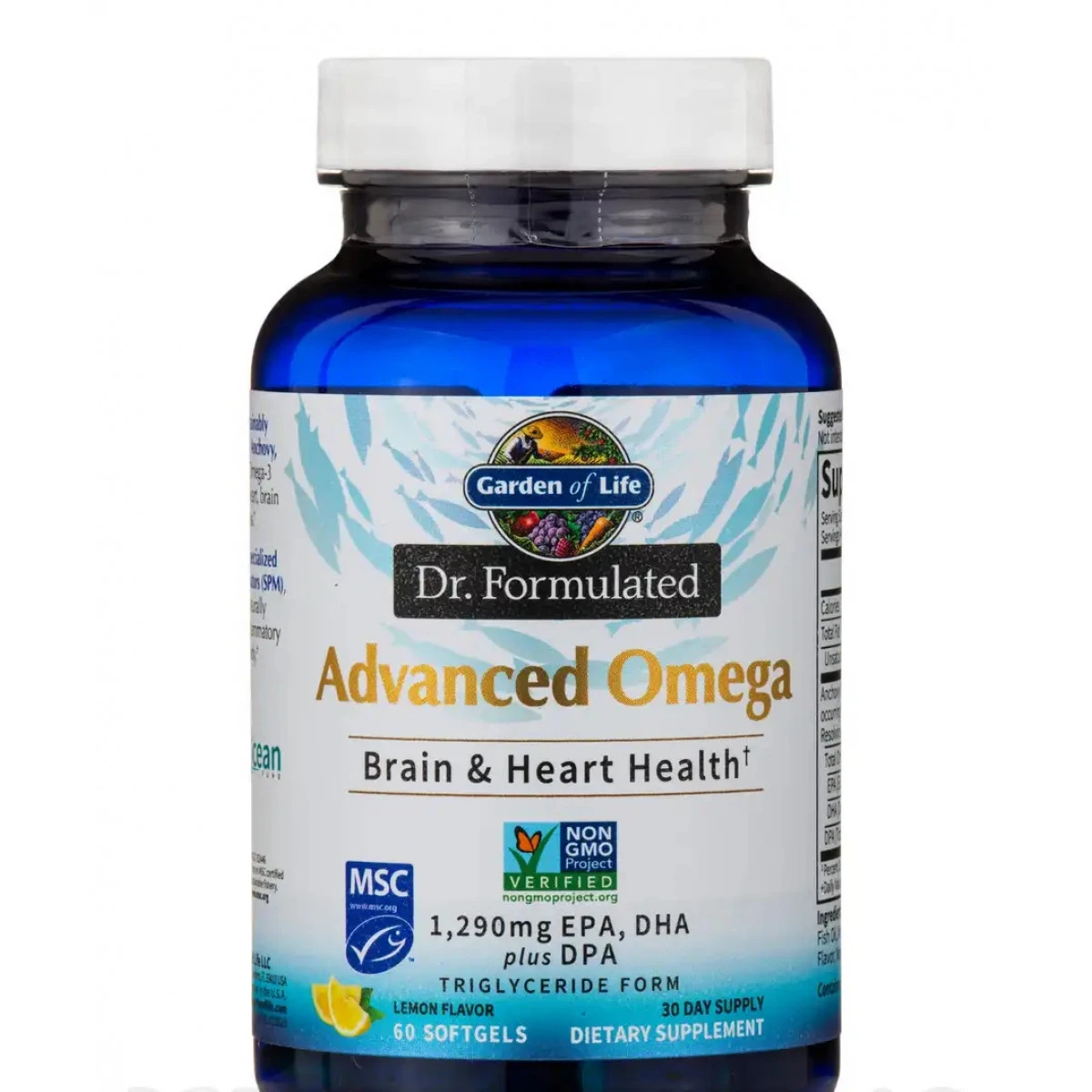 Garden Of Life Dr. Formulated Advanced Omega, Lemon Flavor - 60 Softgels 1 Garden Of Life Dr. Formulated Advanced Omega, Lemon Flavor - 60 Softgels