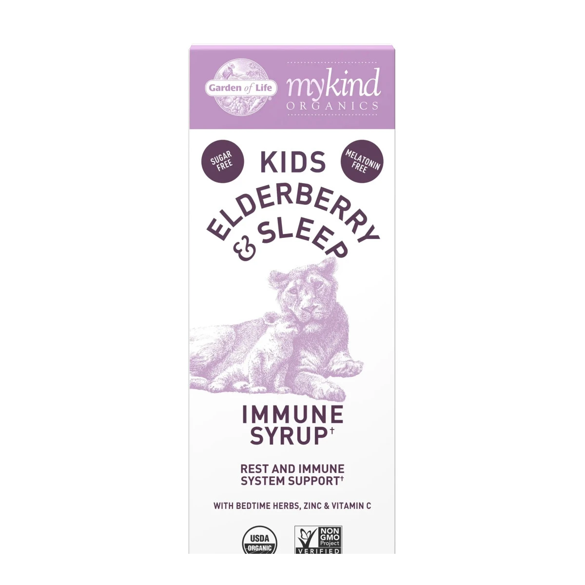 Garden Of Life MyKind Organics Kids Elderberry & Sleep Immune Syrup - 3.92 Fl. Oz (116 Ml) 2 Garden Of Life MyKind Organics Kids Elderberry & Sleep Immune Syrup - 3.92 Fl. Oz (116 Ml) - Image 2