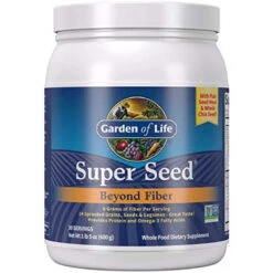 Garden Of Life Super Seed - Vegetarian Whole Food Fiber Supplement With Protein And Omega 3, 1 Lb 5oz (600g) Powder