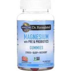 Garden Of Life Dr. Formulated Magnesium With Pre & Probiotics Gummies Raspberry 60 Gummies