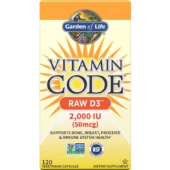 Garden Of Life Vitamin Code Raw D3 2000lu 120 Pcs
