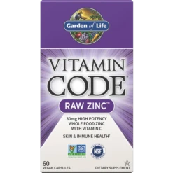 Garden Of Life Vitamin Code Raw Zinc 60 Pcs