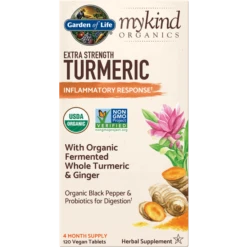 Garden Of Life Mykind Organics Herbal Turmeric Extra Strength 120 Tablets