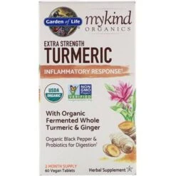 Garden Of Life Mykind Organics Herbal Turmeric Extra Strength 60 Tablets