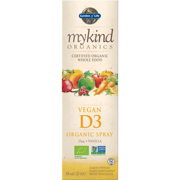 Garden Of Life Mykind Organics Vegan D3 Spray Vanilla 1 Garden Of Life Mykind Organics Vegan D3 Spray Vanilla