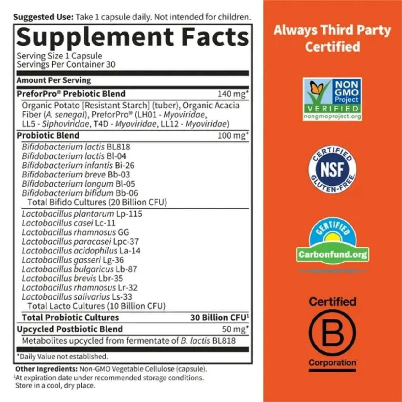 Garden Of Life Dr Formulated Probiotic 30 Billion CFU 30 Capsules 2 Garden Of Life Dr Formulated Probiotic 30 Billion CFU 30 Capsules - Image 2