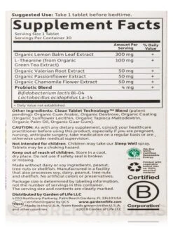 Mykind Organics Sleep Well Rest & Refresh - 30 Vegan Tablets -Garden Of Life Shop images 110