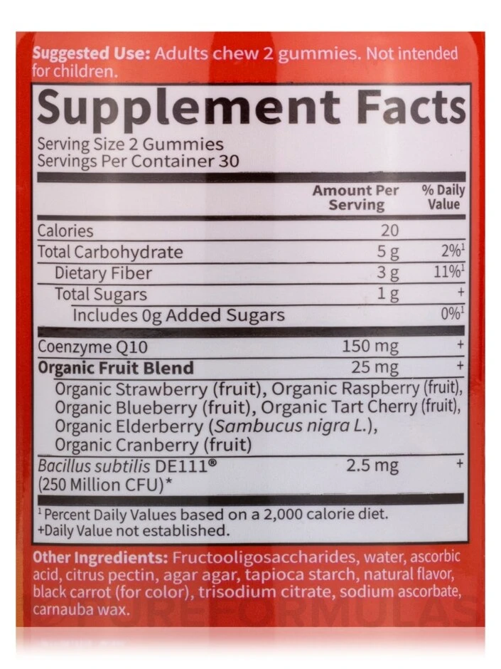 Vitamin Code® CoQ10, Strawberry Flavor - 60 Gummies 4 Vitamin Code® CoQ10, Strawberry Flavor - 60 Gummies - Image 4